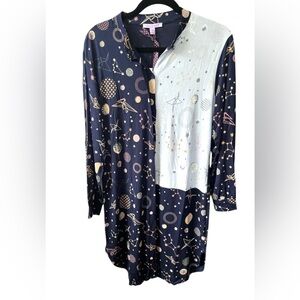 Hale Bob Celestial Print Oversized Sleep Shirt